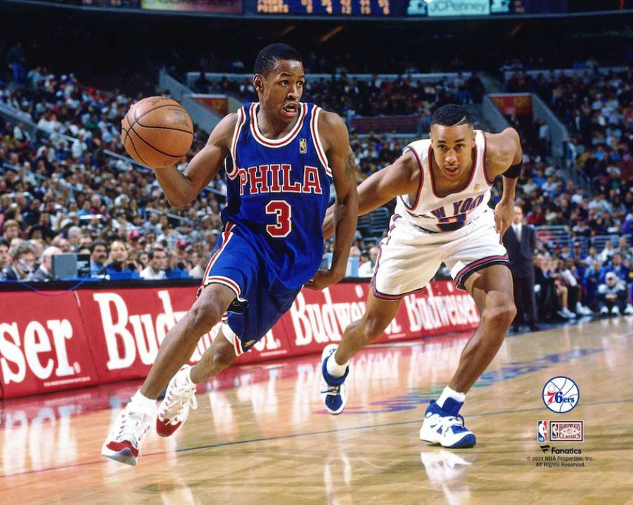 Allen Iverson Rookie Year Action Philadelphia 76ers 8