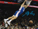 Georges Niang in Action Philadelphia 76ers Autographed Basketball Photo