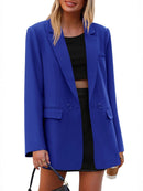 Casual Relaxed-fit Figure-flattering Versatile Commuter Blazer For Women