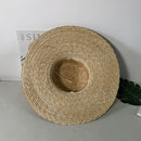 Seaside Sunshade Beach Super Large Brim Flat Top Straw Sun Hat