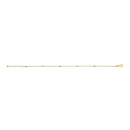 14K Yellow Gold Alternating Red Ruby and White Diamond Bezel Station Chain Bracelet (I-J Color, SI2-I1 Clarity) - 7.5" Inches