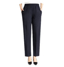 Plus Size Ice Silk Cropped Pants