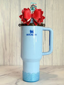 Blue Glitter Scalloped Tumbler Boot