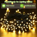 12M 100 LEDs Solar String Fairy Lights Outdoor String Lamps Garden Xmas Decor Lamp