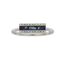 .63ct Diamond Sapphire Ring 14KT White Gold