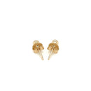 14k Yellow Gold Polished Round Stud Earrings