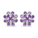 3.80 Carat Genuine Amethyst .925 Sterling Silver Earrings