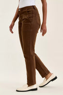 Judy Blue High Waist Aurora Weekender Jeans with Knee Darts C Mahogany