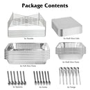 42Pcs Disposable Chafing Dish Buffet Set Chafing Servers with Covers Spoons Forks Tongs Full-Size Pans Food Warmers for Parties Events Catering Suppli