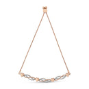 14K Rose Gold Plated .925 Sterling Silver Diamond Accent Layered Infinity Link and Heart Adjustable 4â€-10†Adjustable Bolo Bracelet (I-J Color, I3 Clarity)