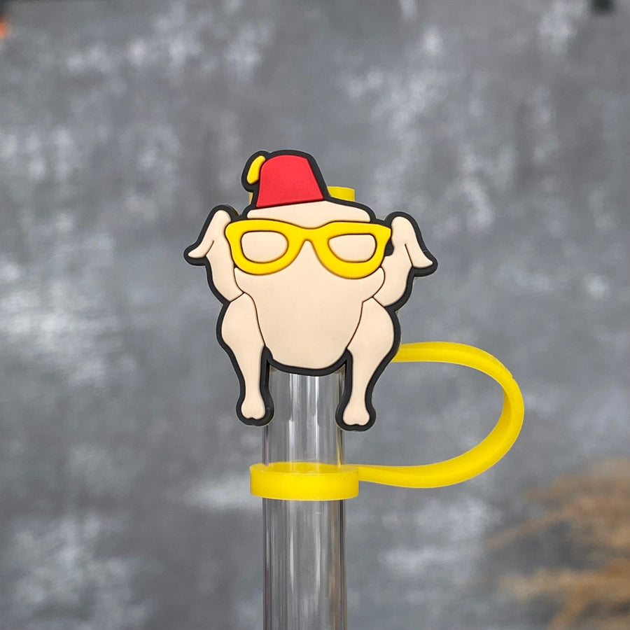 Friends Straw Topper- Brown Red Fall