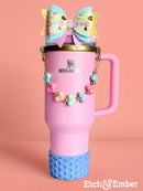 Cutie Hearts Deluxe Tumbler Charm Necklace