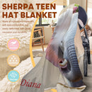Personalized Elephant Hooded Fleece Blanket | Custom Name Gift
