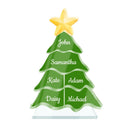 Personalized Christmas Tree Photo Plaque | Six Names