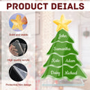 Personalized Christmas Tree Photo Plaque | Six Names