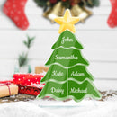 Personalized Christmas Tree Photo Plaque | Six Names