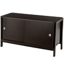 TV Stand Modern Entertainment Cabinet with Sliding Doors-Dark Brown