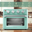 19 Qt Dehydrate Convection Air Fryer Toaster Oven with 5 Accessories-Green