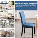 Set of 2 Fabric Upholstered Dining Chairs with Nailhead