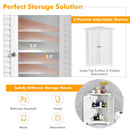 Bathroom Corner Storage Freestanding Floor Cabinet with Shutter Door