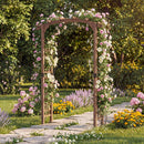 7.5 Ft Garden Arch Wooden Arbor Outdoor Wood Trellis for Climbing Plants