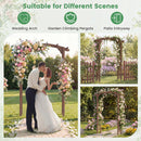7.5 Ft Garden Arch Wooden Arbor Outdoor Wood Trellis for Climbing Plants