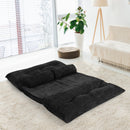 6-Position Adjustable Sleeper Lounge Couch with 2 Pillows