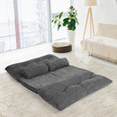 6-Position Adjustable Sleeper Lounge Couch with 2 Pillows