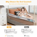 69 Inch Toddlers Vertical Lifting Baby Bedrail Guard with Lock