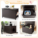 Wooden Cat Litter Box Enclosure with Top Opening Side Table Furniture