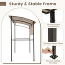 BBQ Grill Canopy 7.8 x 4.4 FT with Shelves and Sidewall