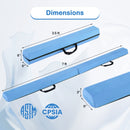7 FT Folding Balance Beam with Removable Suede Cover and Non-slip Bottom