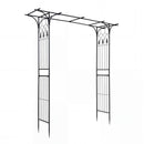 7 FT Garden Arch Arbor with Flat Top Design for Climbing Plants