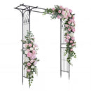 7 FT Garden Arch Arbor with Flat Top Design for Climbing Plants