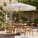 7 Feet Patio Umbrella with Fringe Sun-Protective Beach Umbrella with Boho Tassel