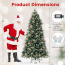 5 Feet Pre-Lit Artificial Christmas Tree with 8 Modes LED Lights with Berries