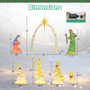 7 Pieces Lighted Nativity Scene with 310 Warm White LED Lights