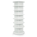 7-Tier Rotating Shoe Rack Tower with 360° Spin - White
