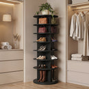 7-Tier Rotating Shoe Rack Tower with 360° Spin - White