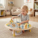 7-in-1 Toddler Activity Table Montessori Sensory Toy for 12 Month+ Wooden Musical Play Table