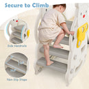 7 in 1 Toddler Slide and Swing Set with Height Adjustable Swing and Basketball Hoop