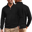 American-style Textured Diamond Jacquard Half-zip Lapel Long Sleeves