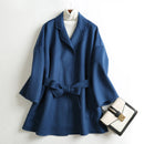 Mid-length Double-faced Wool Belted Coat