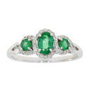 .84ct Emerald Diamond Ring 14KT White Gold