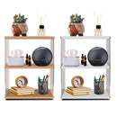 3-Tier Acrylic Countertop Organizer Bathroom Wood Counter Storage Rack Standing Vanity Cosmetics Shelf Cup Holder Desk Display Shelves