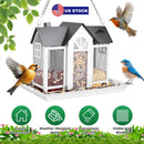 Barn Bird Feeder with Lift Top Lid and Viewing Window