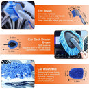 26Pcs Car Detailing Brush Kit Exterior Interior Car Cleaning Set Drill Brush Set Car Buffing Sponge Pads Kit for Cleaning Automobile Interior Exterior