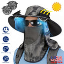 Solar Fan Hat with UPF50+ Sun Protection & Neck Flap