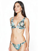 Roxy Juniors Solid Softly Love Elongated Bikini Swimsuit Top, Size Large