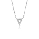 Diamond Inverted Triangle Pendant in 14k White Gold